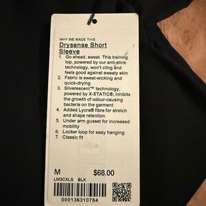 Lululemon DrySense Short Sleeve Shirt